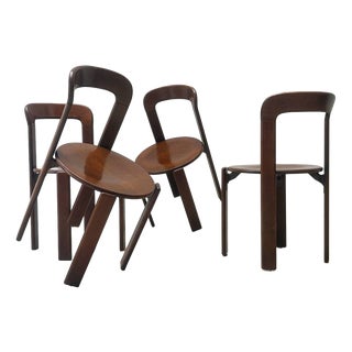 Chairs in Stained Wood by Bruno Rey for Dietiker, 1971 For Sale