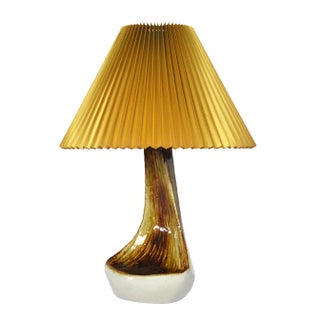 Organic Shaped Table Lamp in Warm Brown Colors by Axella Stentøj, Denmark, 1970s For Sale