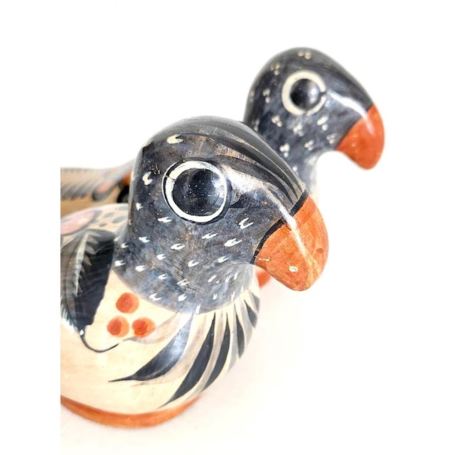 1960s Tonalá Mexico Ceramic Bird Figurines, a Pair For Sale In Miami - Image 6 of 11