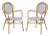 French Bistro Stacking Armchair in Grey & White - a Pair For Sale - Image 10 of 10
