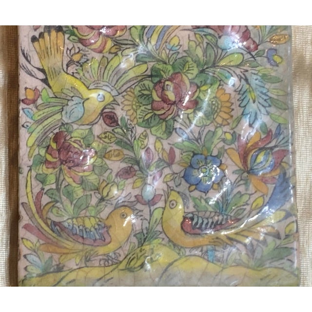 Vintage Persian Ceramic Tile For Sale In Miami - Image 6 of 11
