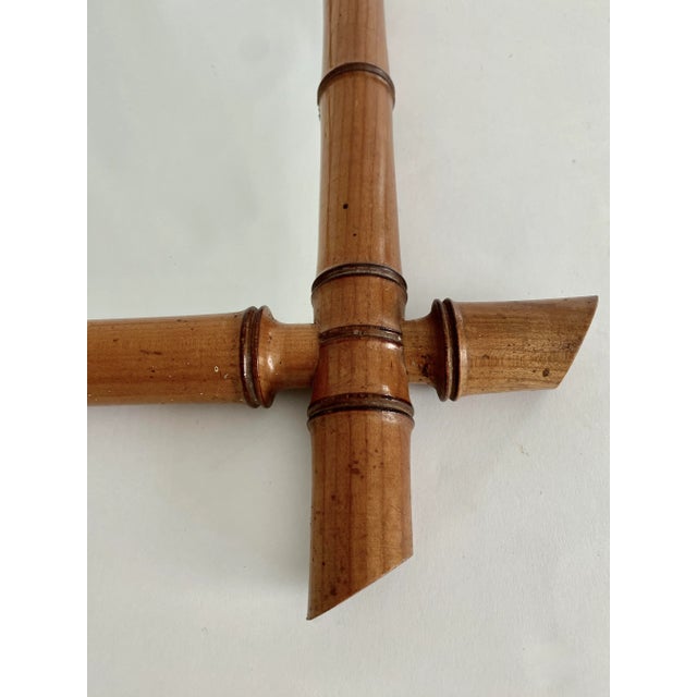 1940s English Faux Bamboo Mirror For Sale In Los Angeles - Image 6 of 6