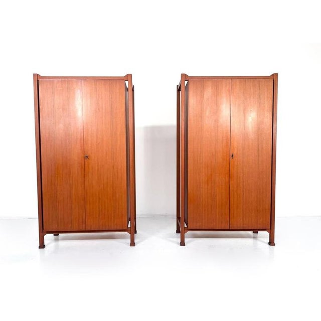 Mid-Century Wardrobes, Italy, 1960s, Set of 2 For Sale - Image 3 of 7