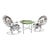 Stunning Salterini 3 Piece Peacock Patio Set For Sale