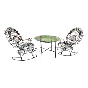 Stunning Salterini 3 Piece Peacock Patio Set