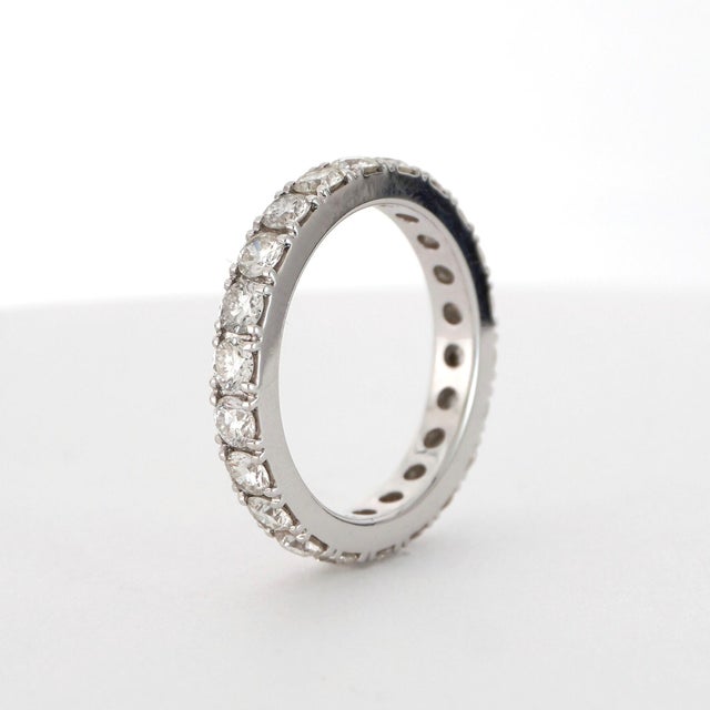 18k White Gold Diamond Ring 2.16ct G Vs2 Size 6.5 For Sale - Image 12 of 18