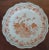Large antique 18th c. Chinese porcelain round charger showing a peacock in a garden with a Chippendale gate. Decorated in...