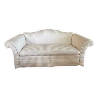 Vintage Hickory Chair Camelback Skirted Sofa For Sale