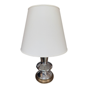 Chrome + Brass Modernist Table Lamp