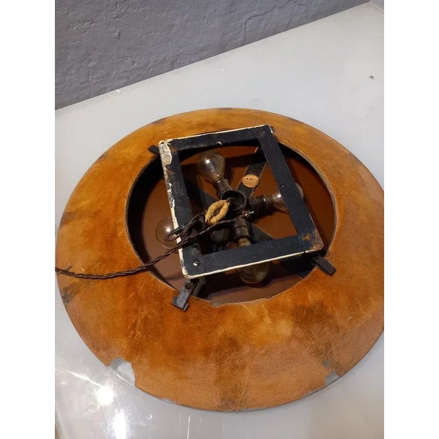 Mirror Backlit 50s Design in Curved Glass Painted Santambrogio De Berti For Sale - Image 4 of 12