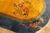 1920s 1920s Orange Floral Modern Antique Chinese Art Deco Carpet Oval Small Rug For Sale - Image 5 of 14