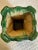 Ceramic Vintage Majolica Style Glazed Pottery Vase With Parrot For Sale - Image 7 of 9