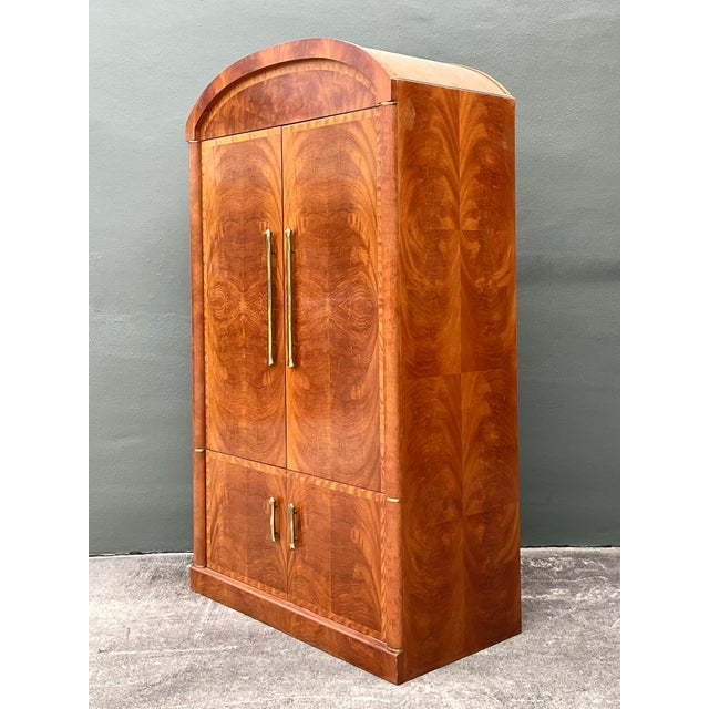 Vintage Henredon Burl Wood Armoire For Sale In West Palm - Image 6 of 12
