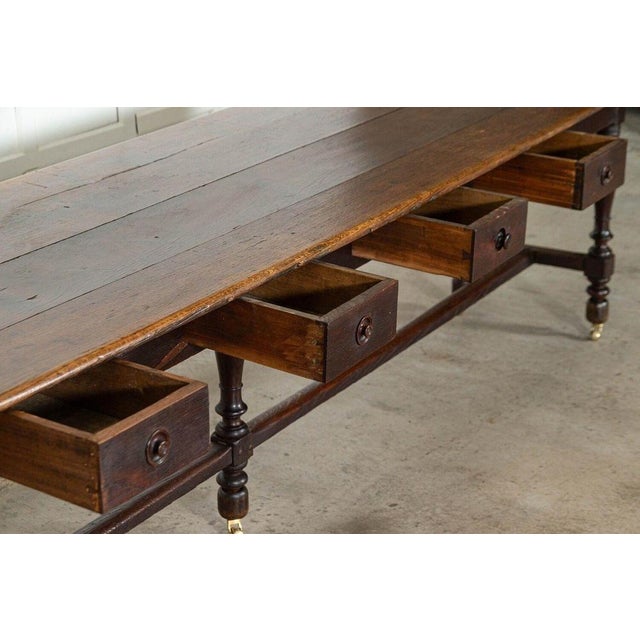 English Oak Refectory Table, 1870s For Sale - Image 11 of 15