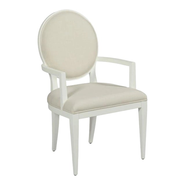 Ovale Arm Chair, Alabaster Finish For Sale