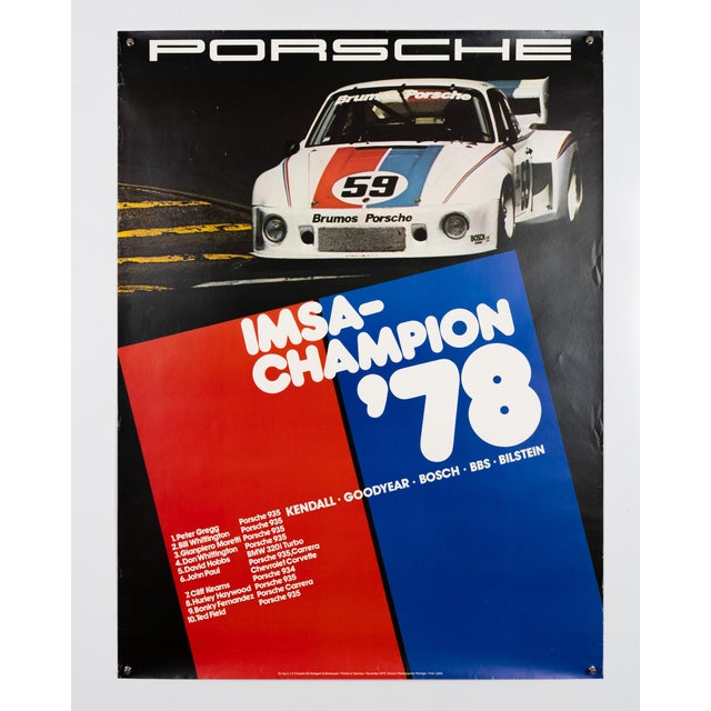 Porsche Imsa Champion Poster by Advertising Agency Strenger, 1978 For Sale - Image 3 of 9