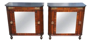 Pair of Regency Style Rosewood Side Cabinets