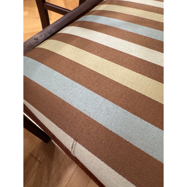 Early 20th Century Lyre Back Pinstripe Dining Chairs, Set of 3 For Sale - Image 10 of 10