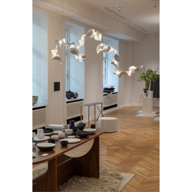 Not Yet Made - Made To Order Dune 16 Curve Chandelier with Silver Anodized Shades by Daniel Becker For Sale - Image 5 of 16