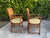 Brown Vintage Barrel-Back Rattan Armchairs, Pair For Sale - Image 8 of 14