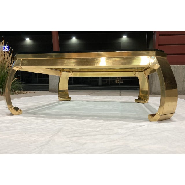 Mid-Century Modern Ming Leg Brass Coffee Table From Mastercraft For Sale - Image 3 of 13