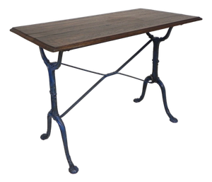 Bistro Table with Oak Top, 1930s