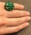 12.5 Ct Natural Brazilian Emerald & Dimond Dome Shape Cocktail Ring 14 Kt Y Gold For Sale - Image 17 of 18