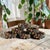 Elevate your dining experience with these Vintage Geometric Spiked Napkin Rings, adorned with iridescent, multi-toned...