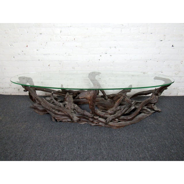 Wood Driftwood Coffee Table For Sale - Image 7 of 10