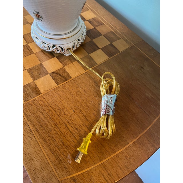 Herend 1990s Large Herend Windsor Garden Porcelain Lamp For Sale - Image 4 of 8