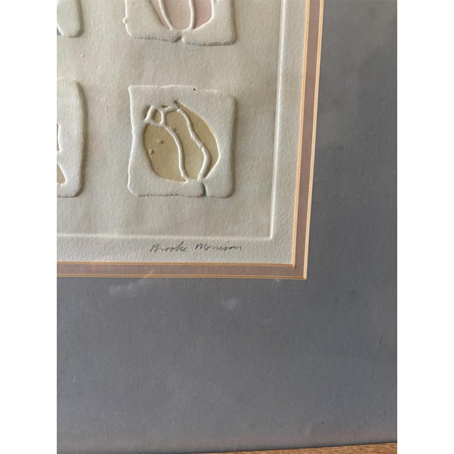 1990s Framed Embossed Lithograph Titled "All in a Row" by Artist Brooke Morrison. For Sale - Image 4 of 5