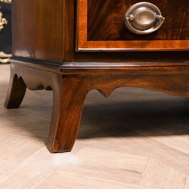Niagara Furniture Banded Mahogany Bowfront Chest For Sale - Image 9 of 12