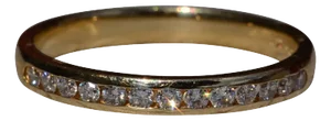 The Hulsom: Ladies 14K Yellow Gold Diamond Partway Eternity Band