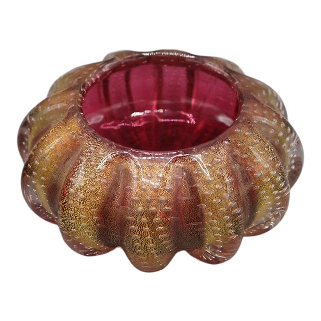 1950 Vintage Ercole Barovier Murano Purple Bowl For Sale