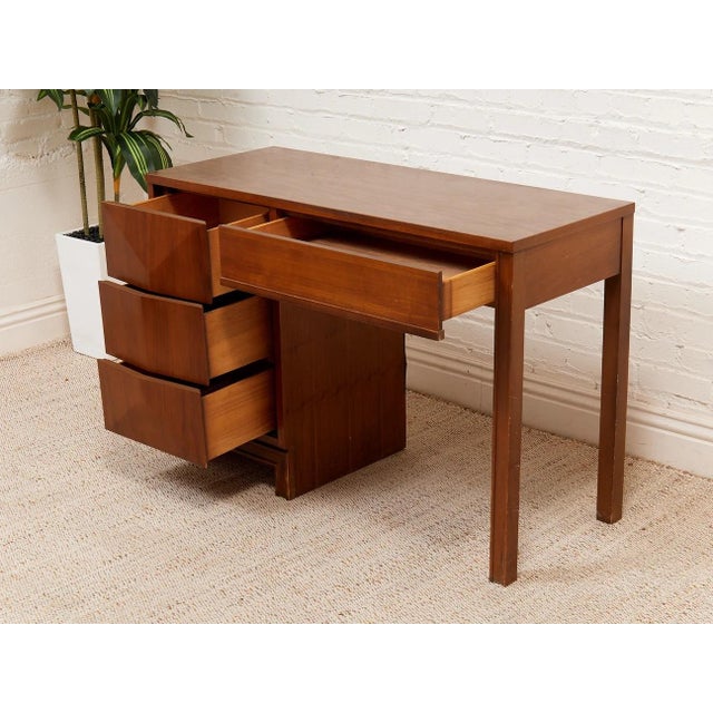 Mid-Century Modern Vintage 4 Drawer Mid Century Desk For Sale - Image 3 of 11