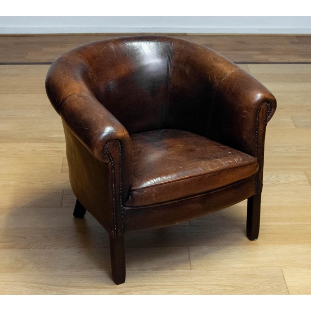 Swedish Sheepskin Leather Armchair, 1960s For Sale - Image 9 of 15