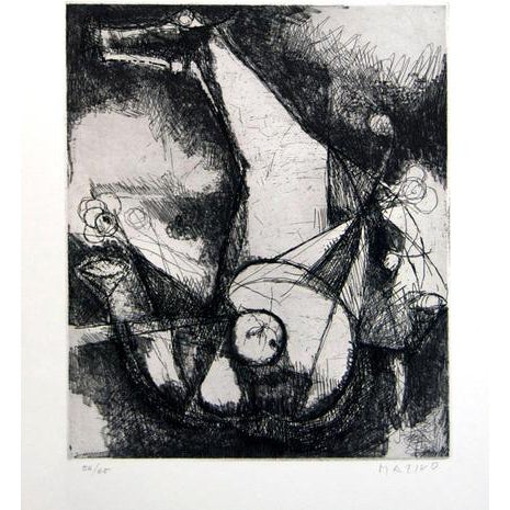 Marino Marini, Miracle, Edition of 65, 1960s, Etching For Sale