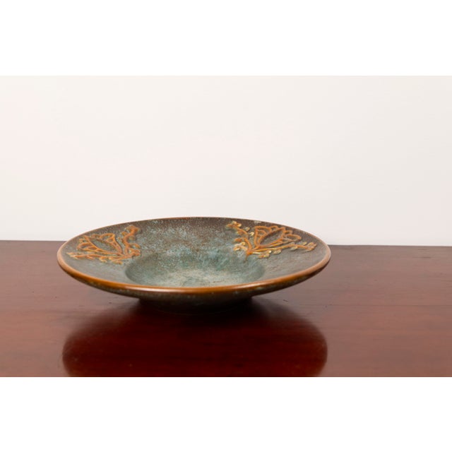 Blue and orange Ceramic Art Deco Plate by Michael Andersen – Denmark, 1940s This striking Art Deco plate by Michael...