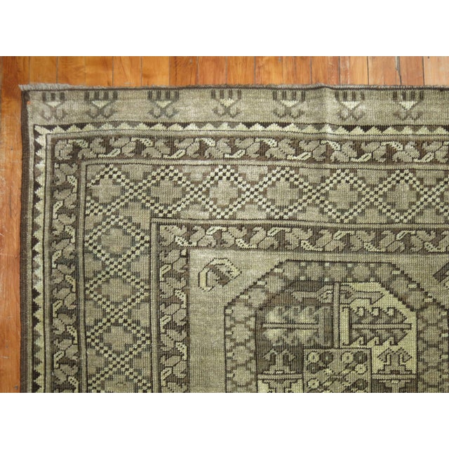 Zabihi Collection Vintage Ersari Tribal Room Size Rug in Gray and Brown For Sale - Image 17 of 18
