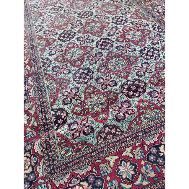 Brown Antique Tehran Area Rug For Sale - Image 8 of 18