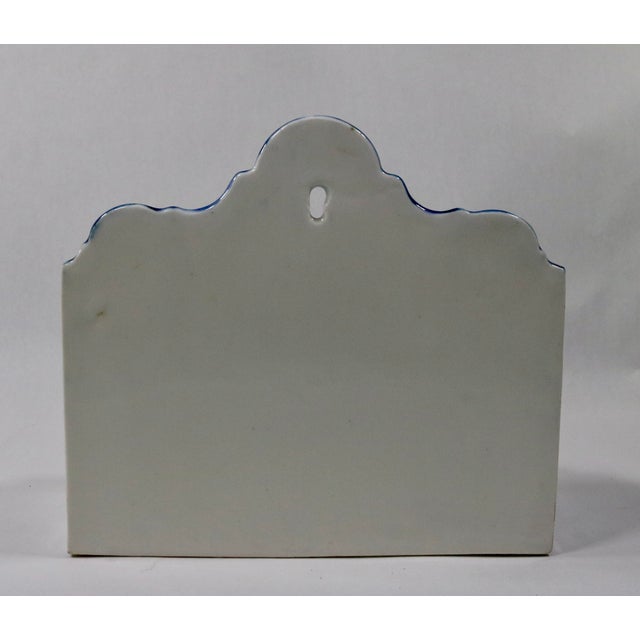 Delft Pattern Blue and White Letter Holder and Receipt Spindle For Sale - Image 11 of 16
