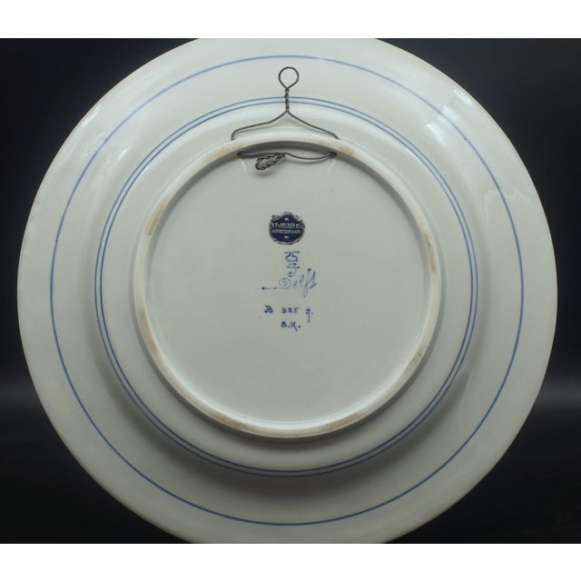 Blue and White Plate from Royal Delft, 1941 For Sale - Image 3 of 5