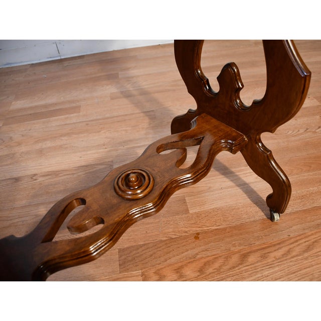 1900s Antique Victorian Eastlake Walnut Side Table / End Table Accent Table For Sale - Image 10 of 14