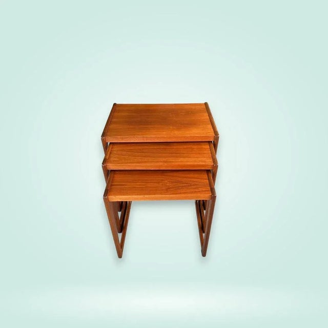 Vintage German Nesting Tables in Wood from Opal Möbel, 1960s, Set of 3 For Sale - Image 4 of 12