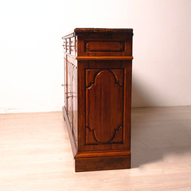 Italian Walnut Credenza, 1950s For Sale - Image 18 of 18