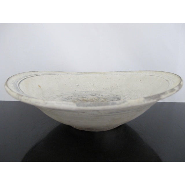 Ceramic Southeast Asian Thai Sukhothai Style Antique Blue Gray Stoneware Pottery Bowl For Sale - Image 7 of 11