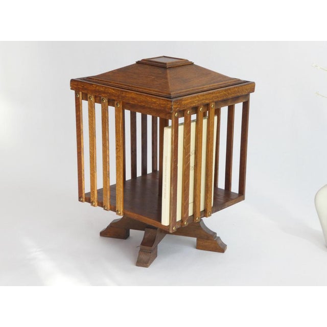 Small revolving book case made out of wood. The turning book shelf, is originally made in England in the late 1800's. Made...