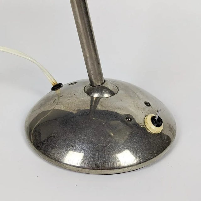 Metal Vintage Nickel Plated Table Lamp by Franta Anýž, 1930s For Sale - Image 7 of 13