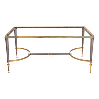 Maison Jansen Style Brass Coffee Table -Frame Only For Sale