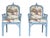 1980s Pair Newly Upholstered Blue Chinese Chippendale Chairs in Schumacher Tientsin Toile For Sale - Image 14 of 17